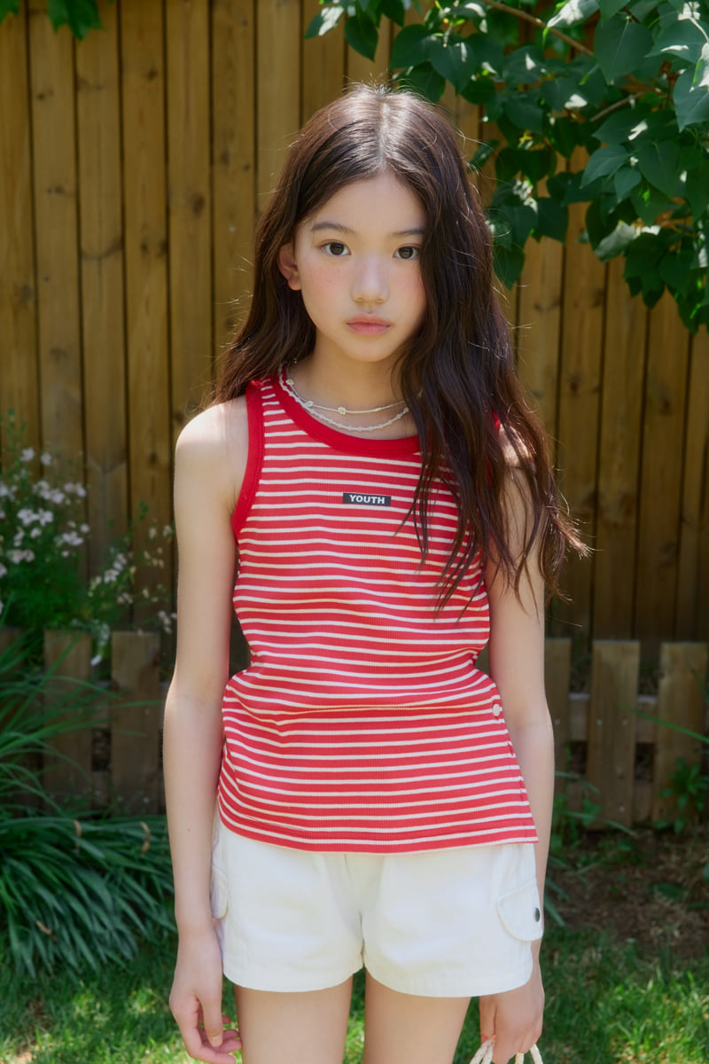 Sm2 - Korean Children Fashion - #Kfashion4kids - Slit Sleeveless Tee - 6