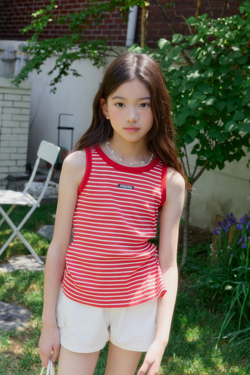 Sm2 - Korean Children Fashion - #discoveringself - Slit Sleeveless Tee