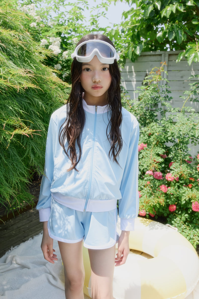Sm2 - Korean Children Fashion - #fashionkids - Rash Guard Zip-Up Set - 3