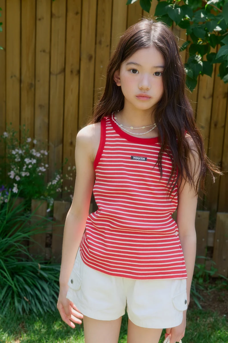 Sm2 - Korean Children Fashion - #kidzfashiontrend - Slit Sleeveless Tee - 5