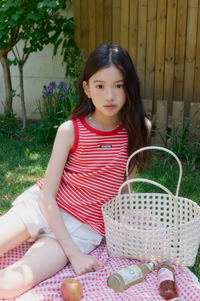 Sm2 - Korean Children Fashion - #littlefashionista - Slit Sleeveless Tee - 7