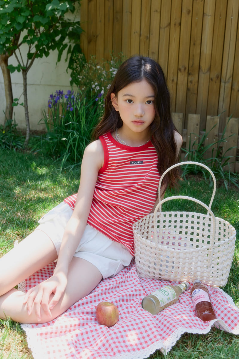 Sm2 - Korean Children Fashion - #magicofchildhood - Slit Sleeveless Tee - 8