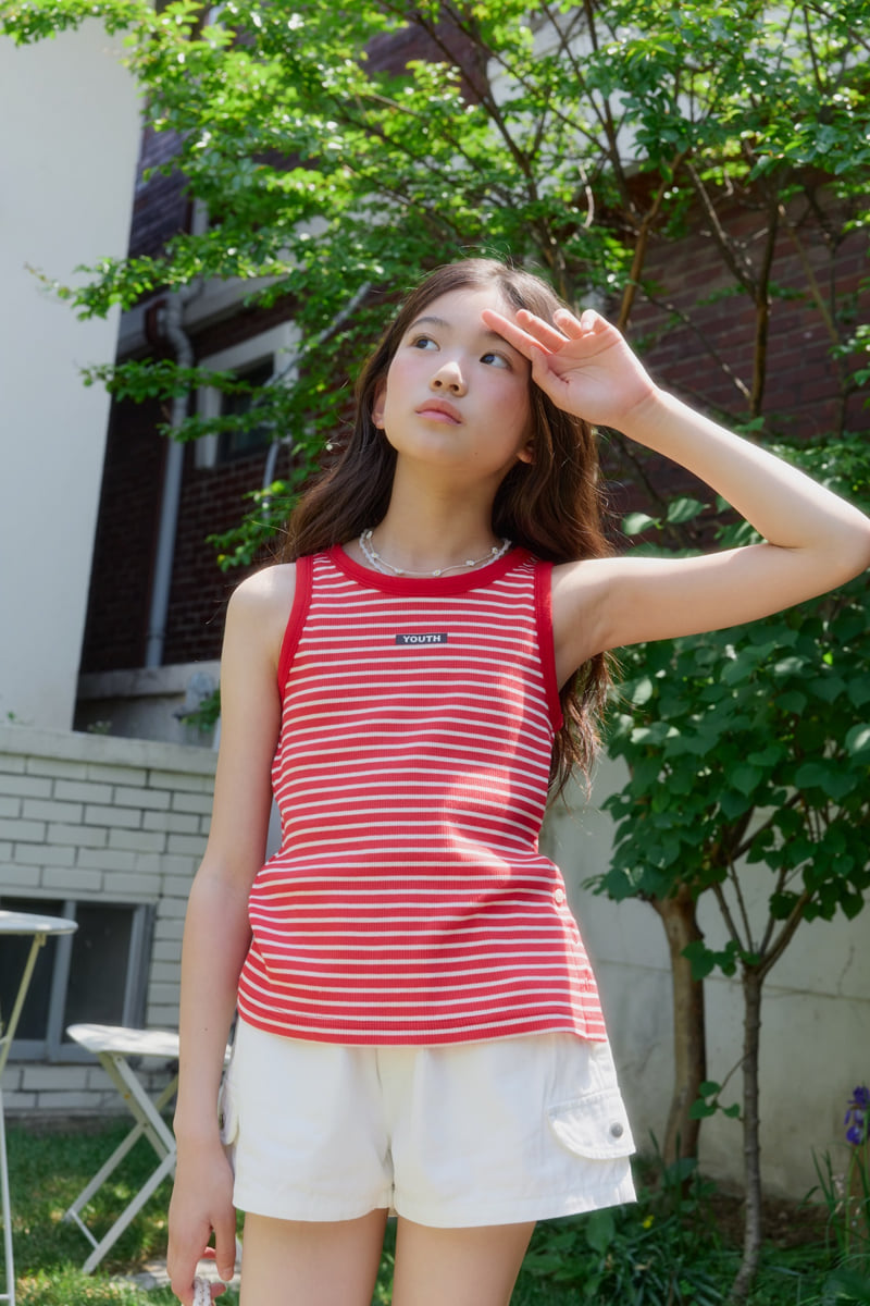 Sm2 - Korean Children Fashion - #prettylittlegirls - Slit Sleeveless Tee - 10