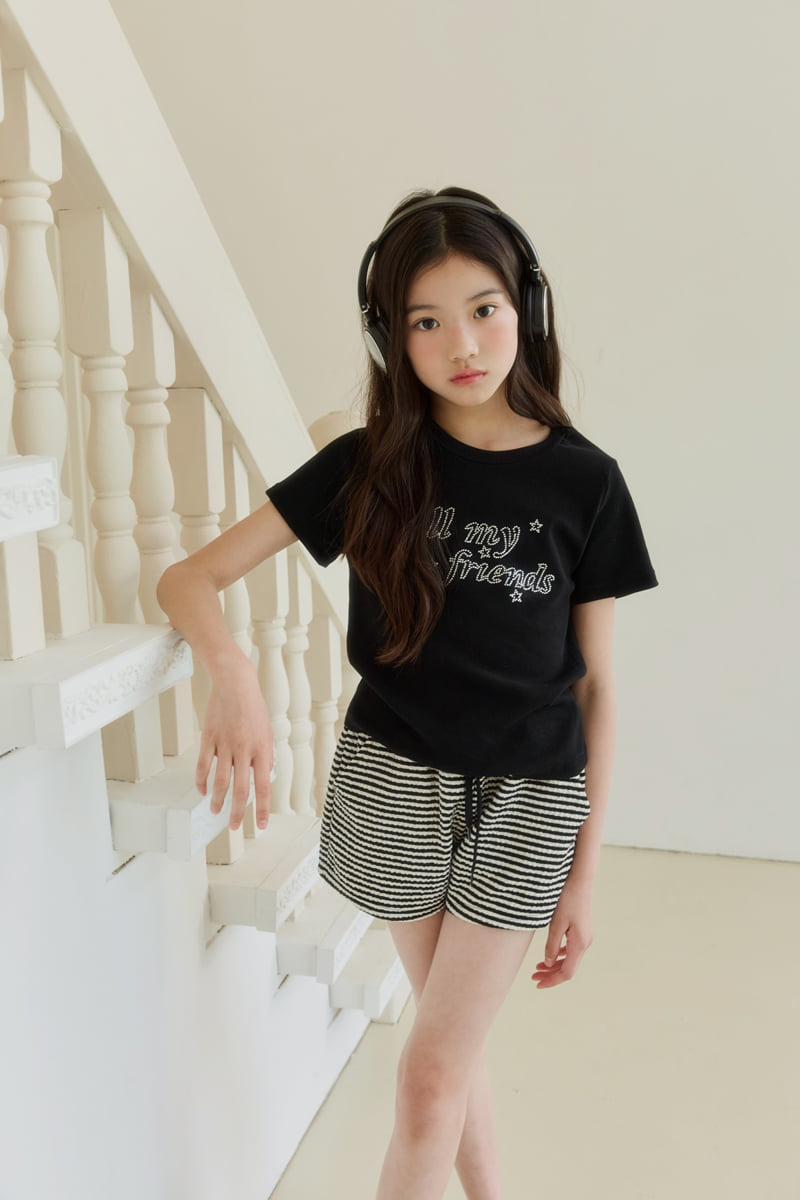 Sm2 - Korean Children Fashion - #prettylittlegirls - Bubble Stripe Pants - 8
