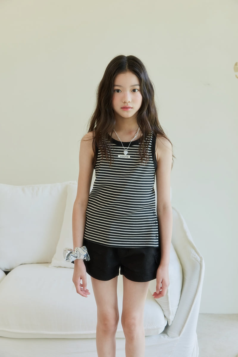 Sm2 - Korean Children Fashion - #todddlerfashion - Slit Sleeveless Tee - 11