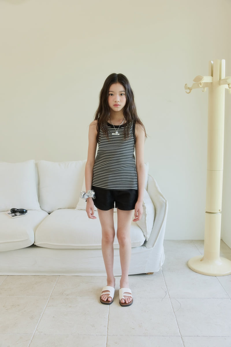 Sm2 - Korean Children Fashion - #toddlerclothing - Slit Sleeveless Tee - 12
