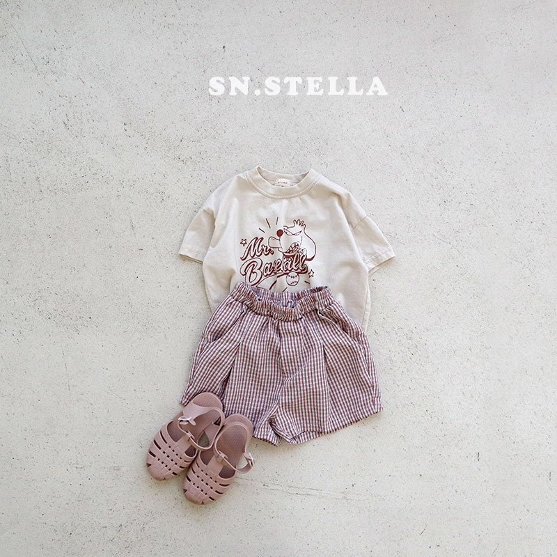Sn.stella - Korean Children Fashion - #childofig - Check Shorts - 5