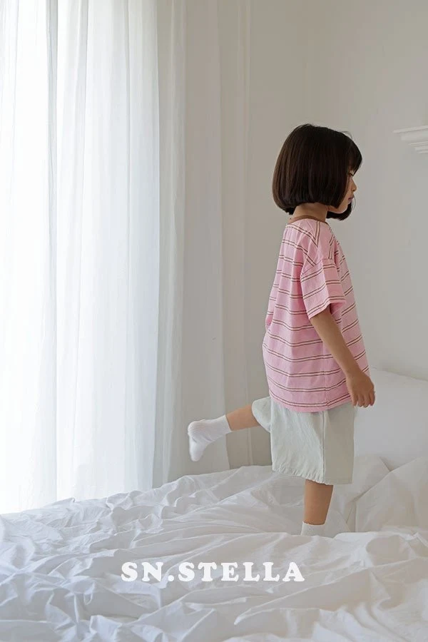 Sn.stella - Korean Children Fashion - #childofig - Bonbon Stripe Tee - 3