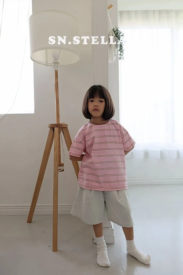 Sn.stella - Korean Children Fashion - #childofig - Bonbon Stripe Tee - 4