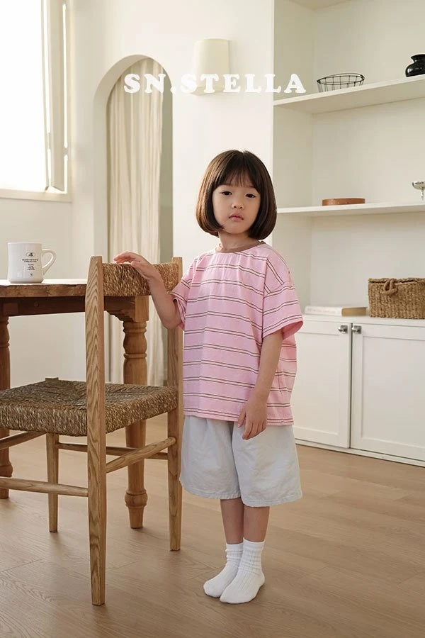 Sn.stella - Korean Children Fashion - #designkidswear - Bonbon Stripe Tee - 5