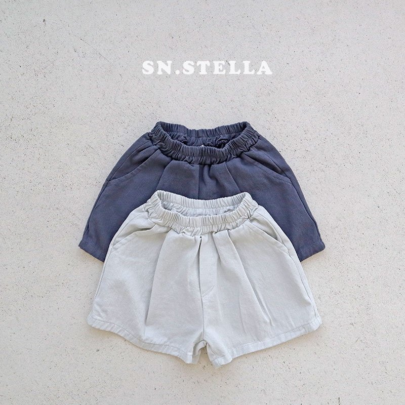 Sn.stella - Korean Children Fashion - #designkidswear - Wide Half Pants