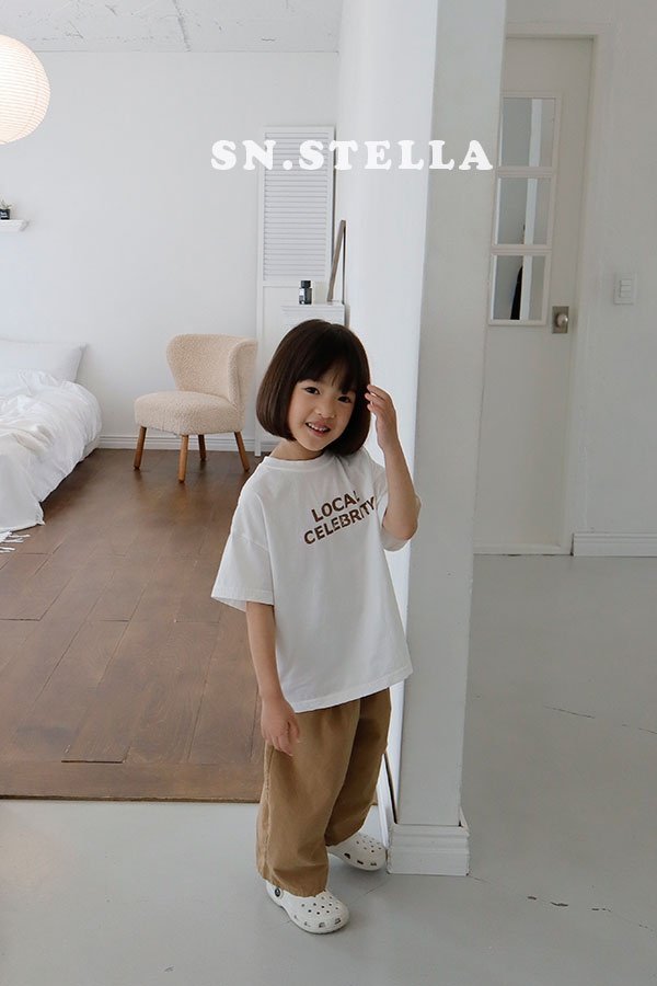 Sn.stella - Korean Children Fashion - #kidsshorts - Celeb Tee - 5