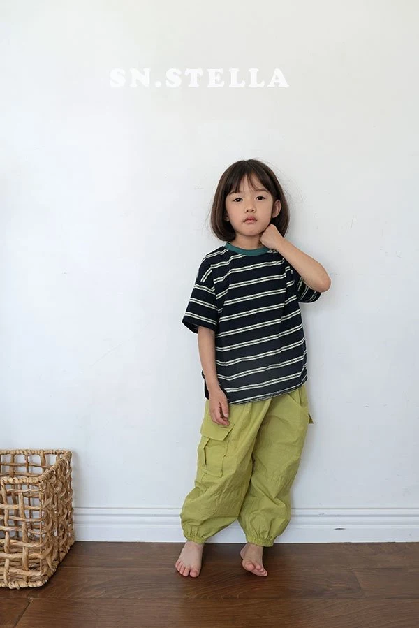 Sn.stella - Korean Children Fashion - #littlefashionista - Bonbon Stripe Tee - 12