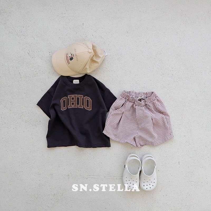 Sn.stella - Korean Children Fashion - #toddlerclothing - Check Shorts - 4