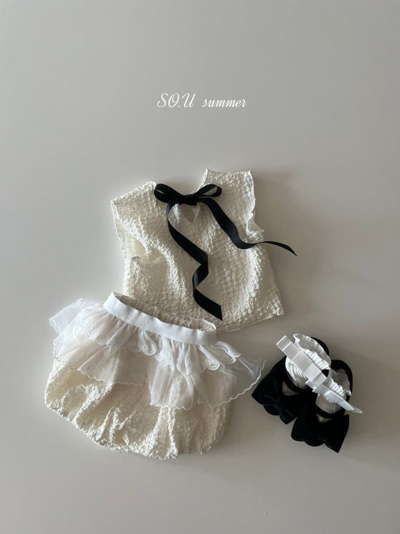 So U - Korean Baby Fashion - #babyboutique - Crinkle Bloomer Set - 6