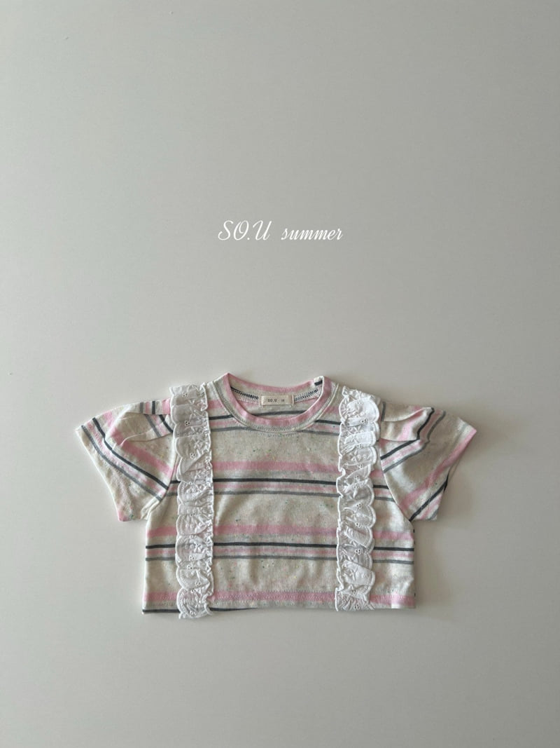 So U - Korean Baby Fashion - #babyboutique - Popcorn Lace Puff Tee - 3