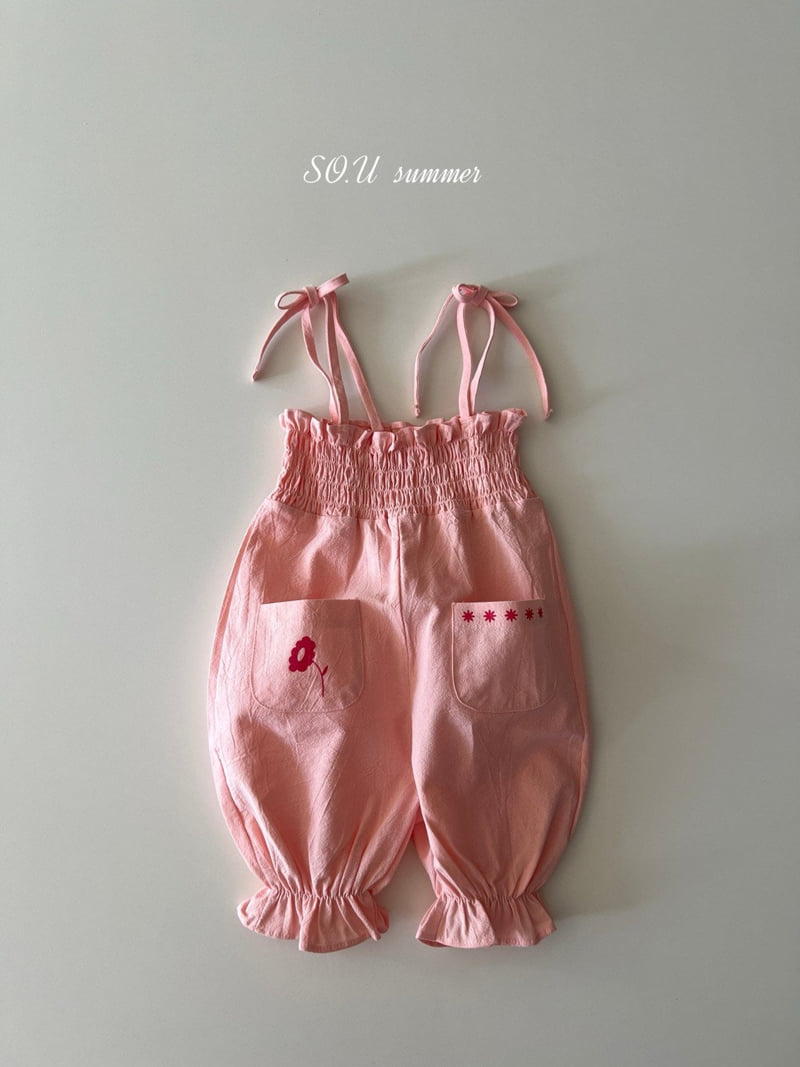So U - Korean Baby Fashion - #babyboutique - Pocket Smocked Jumpsuit - 2
