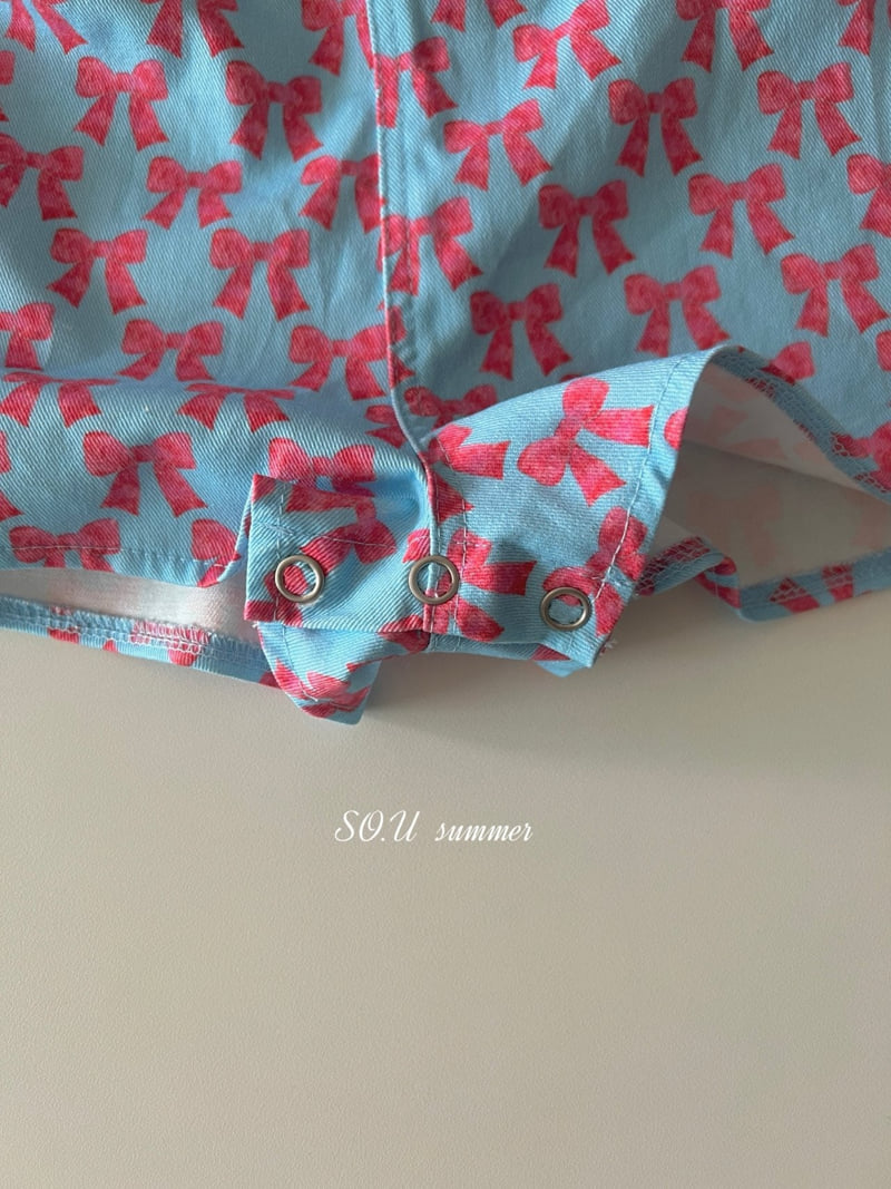 So U - Korean Baby Fashion - #babyboutiqueclothing - Ribbon Suspender Suit - 12