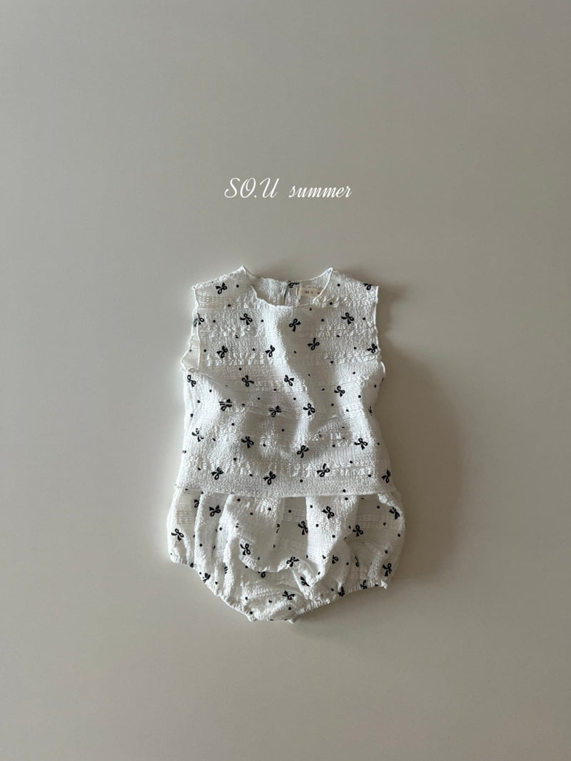 So U - Korean Baby Fashion - #babyboutiqueclothing - Tiered Ribbon Bloomer Set - 6