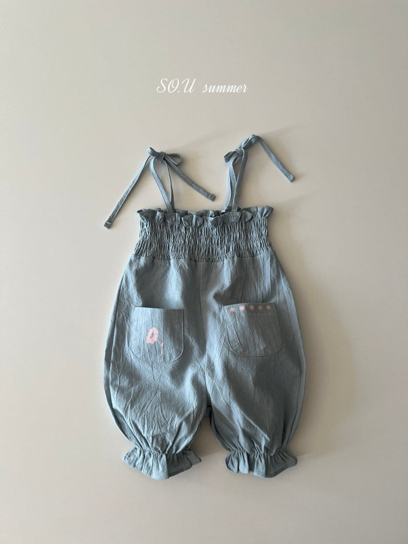 So U - Korean Baby Fashion - #babyboutique - Pocket Smocked Jumpsuit - 4