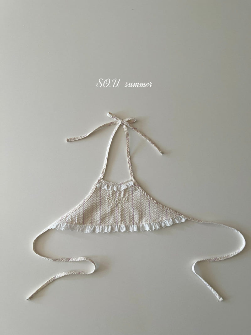 So U - Korean Baby Fashion - #babyfashion - Halter Neck Embroidered Set - 5