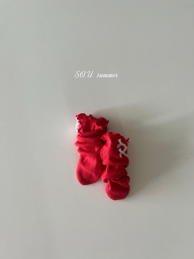 So U - Korean Baby Fashion - #babyfever - Mini Ribbon Knee Socks - 5