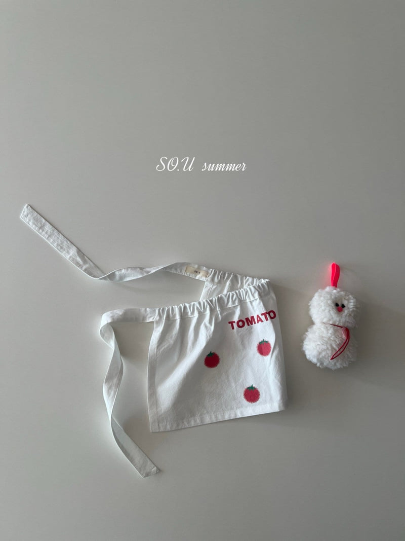 So U - Korean Baby Fashion - #babygirlfashion - Tomato Apron - 3