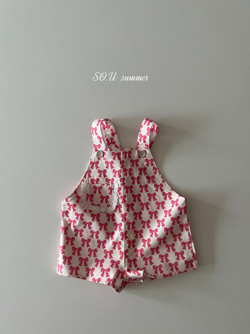 So U - Korean Baby Fashion - #babylifestyle - Ribbon Suspender Suit - 2