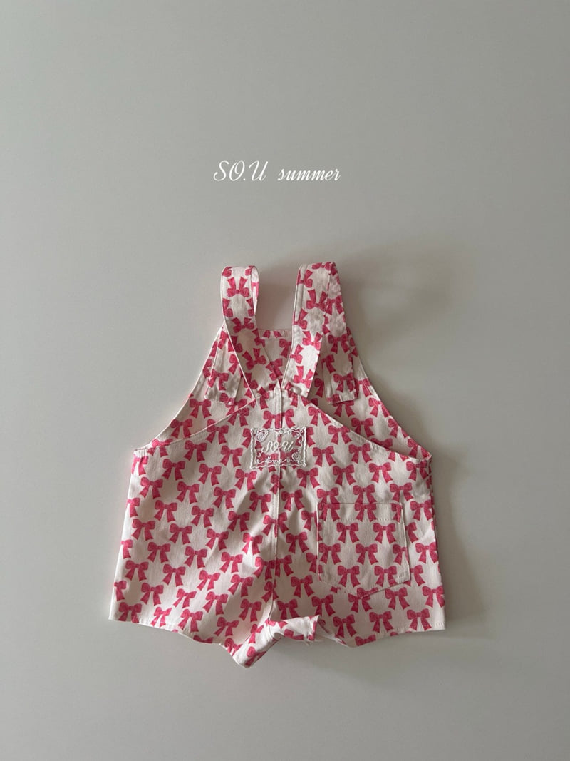 So U - Korean Baby Fashion - #babyoninstagram - Ribbon Suspender Suit - 3