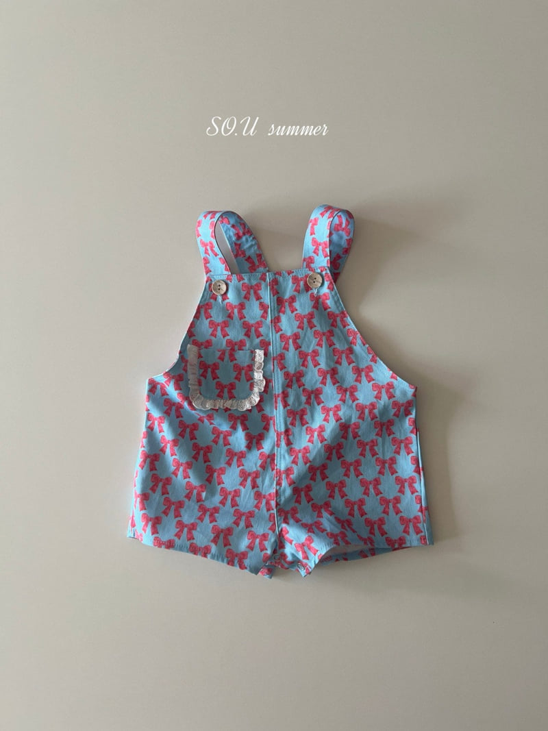 So U - Korean Baby Fashion - #babyoninstagram - Ribbon Suspender Suit - 4