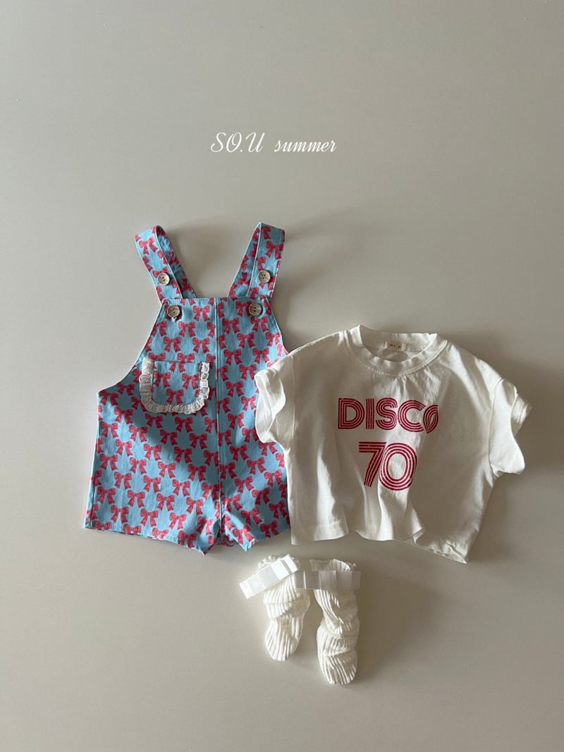 So U - Korean Baby Fashion - #babyoutfit - Ribbon Suspender Suit - 5