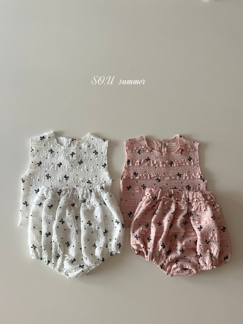 So U - Korean Baby Fashion - #babywear - Tiered Ribbon Bloomer Set