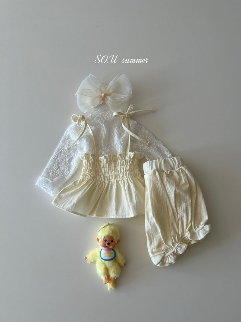 So U - Korean Baby Fashion - #onlinebabyboutique - Summer Smocked Set - 6