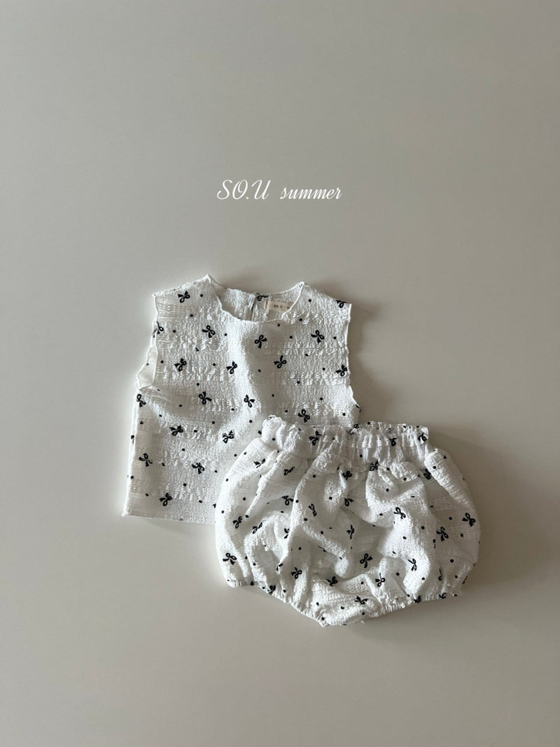 So U - Korean Baby Fashion - #onlinebabyboutique - Tiered Ribbon Bloomer Set - 2