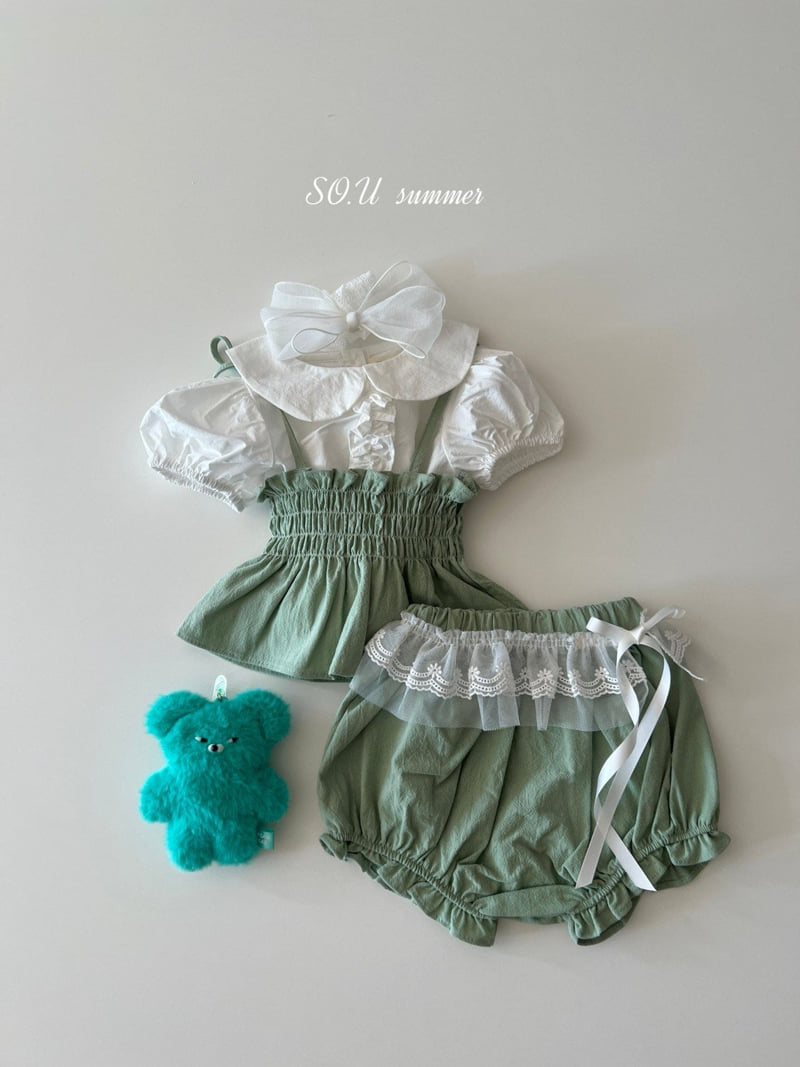 So U - Korean Baby Fashion - #onlinebabyshop - Floral Apron - 10