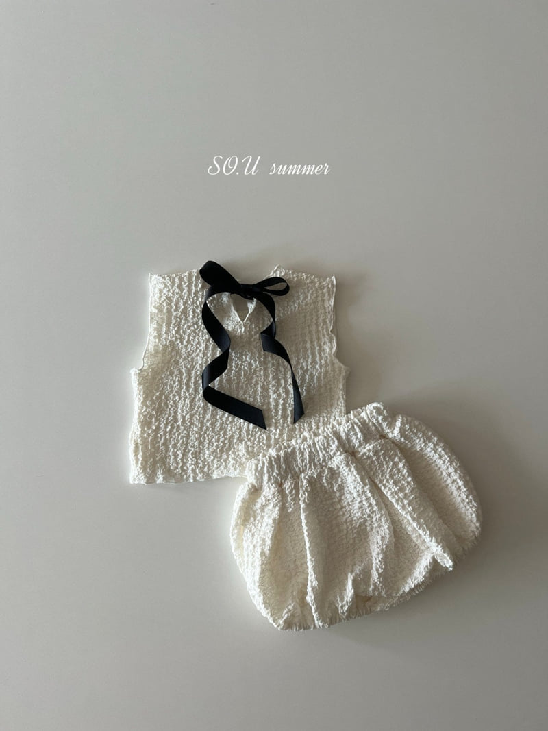 So U - Korean Baby Fashion - #onlinebabyshop - Crinkle Bloomer Set - 5