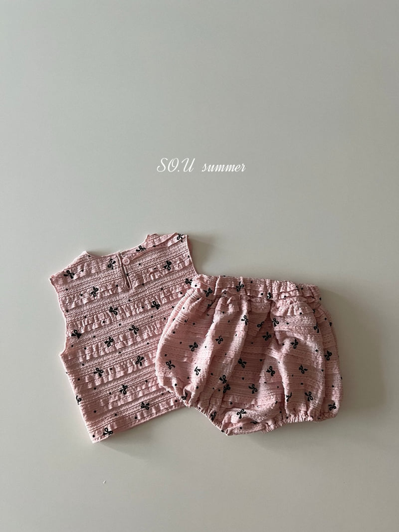 So U - Korean Baby Fashion - #onlinebabyshop - Tiered Ribbon Bloomer Set - 3