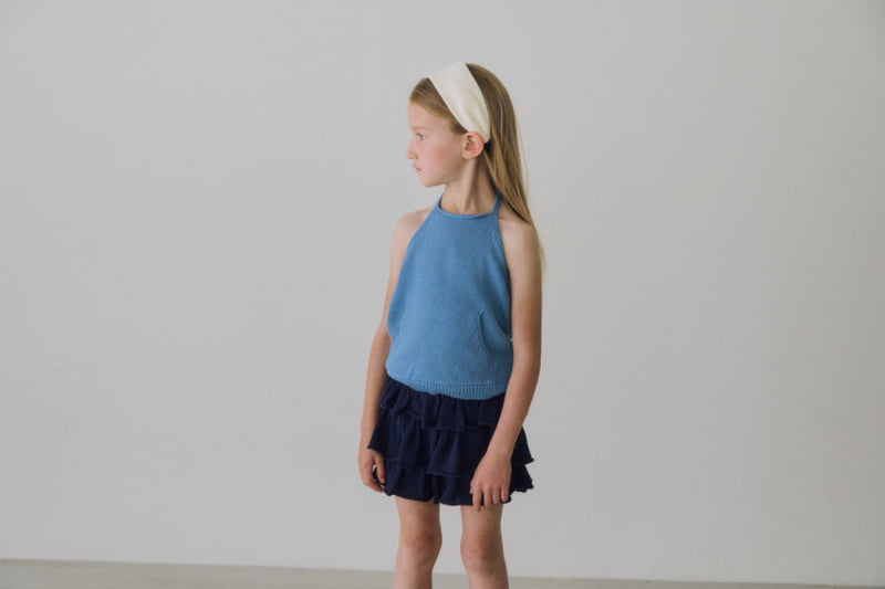 Soye - Korean Children Fashion - #childrensboutique - Pocket Halter Sleeveless Knit - 3