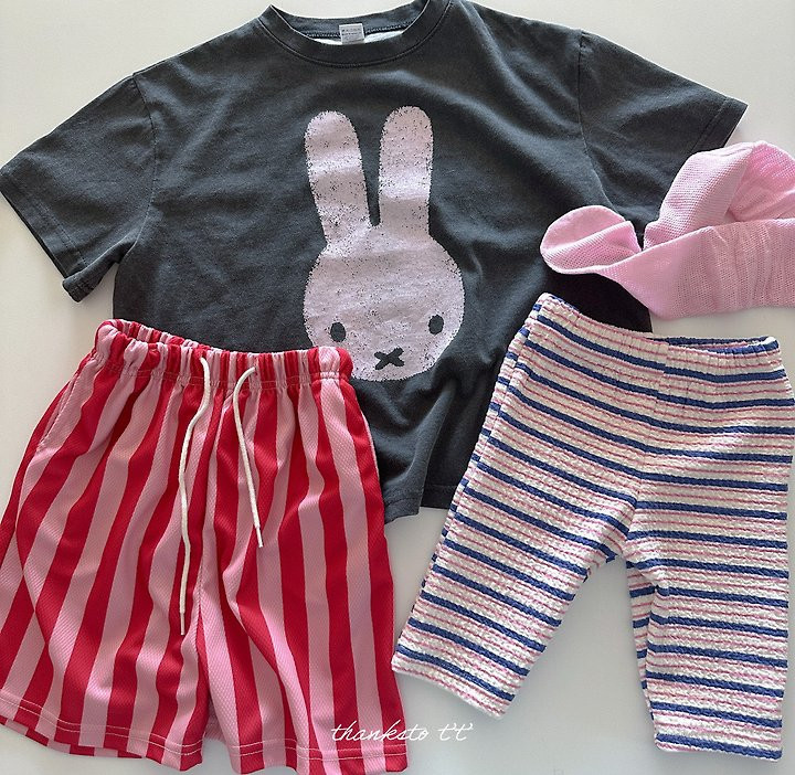 Thanksto TT - Korean Children Fashion - #Kfashion4kids - Striped Mesh Pants - 7