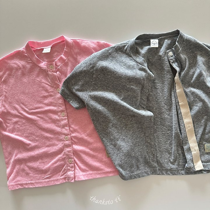 Thanksto TT - Korean Children Fashion - #childofig - Short Sleeve Cardigan - 4