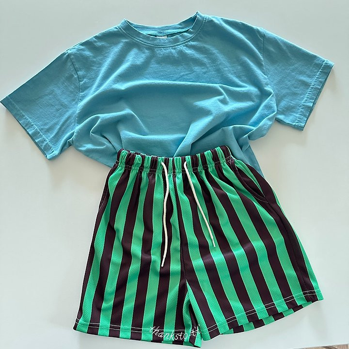 Thanksto TT - Korean Children Fashion - #fashionkids - Striped Mesh Pants - 4