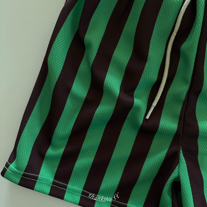 Thanksto TT - Korean Children Fashion - #kidsstore - Striped Mesh Pants - 5