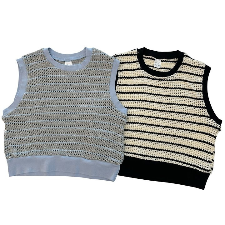 Thanksto TT - Korean Children Fashion - #kidzfashiontrend - Stitch Vest