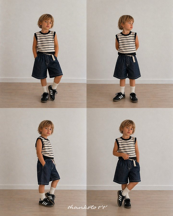 Thanksto TT - Korean Children Fashion - #littlefashionista - Stitch Vest - 3
