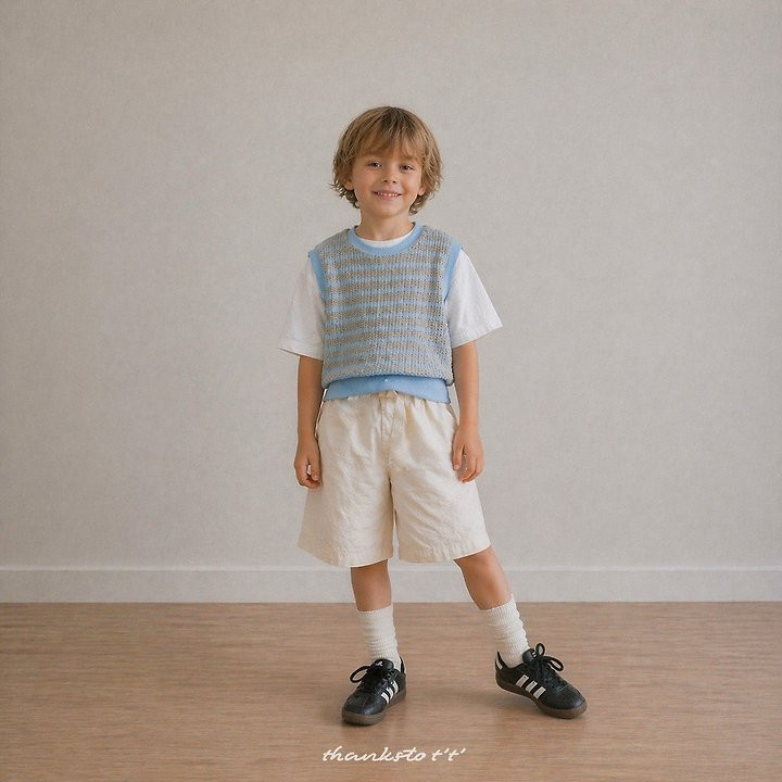 Thanksto TT - Korean Children Fashion - #littlefashionista - Stitch Vest - 4