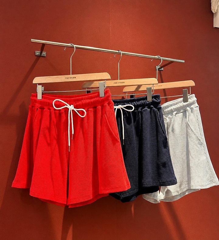 The Fine.b - Korean Women Fashion - #momslook - Waffle Shorts