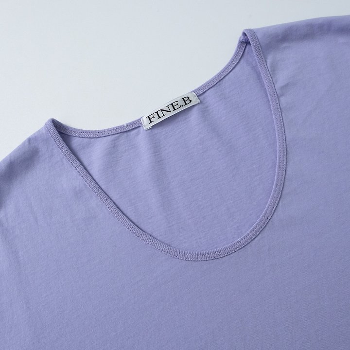 The Fine.b - Korean Women Fashion - #momslook - Over U-Neck Tee - 8