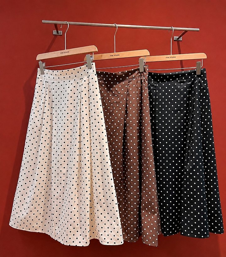 The Fine.b - Korean Women Fashion - #momslook - Dot Skirt