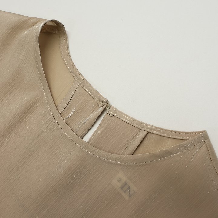 The Fine.b - Korean Women Fashion - #momslook - Metallic Blanc Blouse - 11