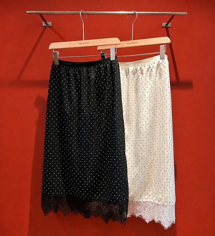 The Fine.b - Korean Women Fashion - #thatsdarling - Dot Lace Skirt